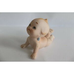 Vintage Lefton KEWPIE DOLL figurine Angel Piano Baby Ceramic